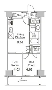 レジディア千駄木【3階】の間取り