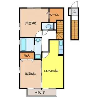 リビングタウン鵜沼 C【2階】の間取り