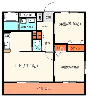 熊本県熊本市中央区出水8【マンション】の間取り