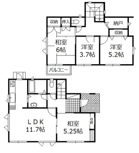 群馬県高崎市吉井町多胡【一戸建】の間取り