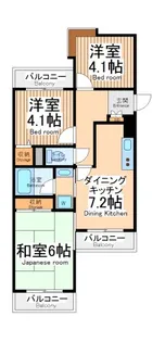 ライオンズマンション相模大野第3【1階】の間取り