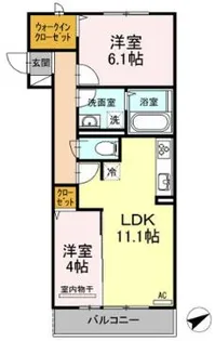 ルークス花園【3階】の間取り