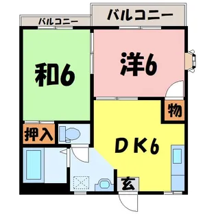 ハイツ円行A/B(深谷市東方)【2階】の間取り