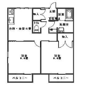 滝内コーポII(泉町下川)【2階】の間取り