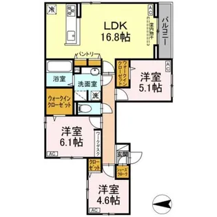 福島県郡山市開成5【アパート】の間取り