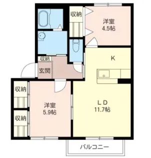 グランシードつきみ野II【2階】の間取り