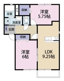 マリアローザB【2階】の間取り