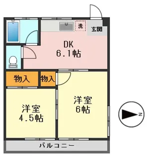 コーポ小川I【3階】の間取り