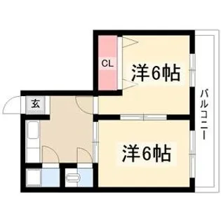 豊満莊【2階】の間取り