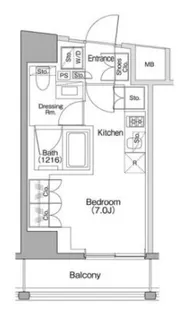 ザ・パークハビオSOHO代々木公園【6階】の間取り