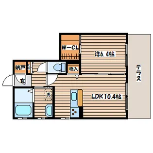 メゾン・ヴロワール【1階】の間取り
