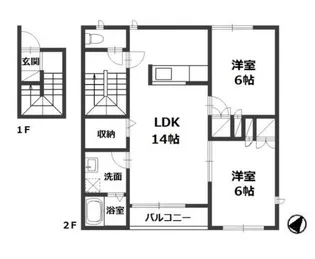 児島テラス A【2階】の間取り