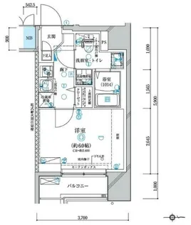 プレール ドゥーク川崎V【4階】の間取り