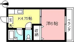 ヤマサワハイツ【1階】の間取り