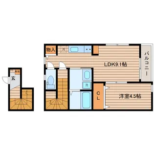 サムズアップ名取【2階】の間取り
