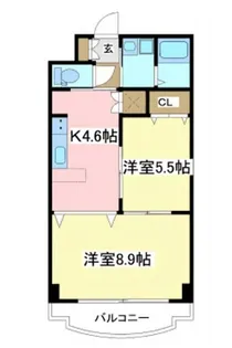 エクセレントメゾン与次郎II【3階】の間取り