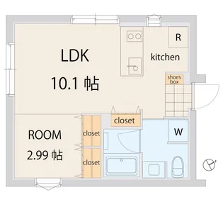 クアードロ三軒茶屋132【3階】の間取り