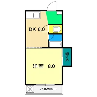 ハイツ昭和町【1階】の間取り