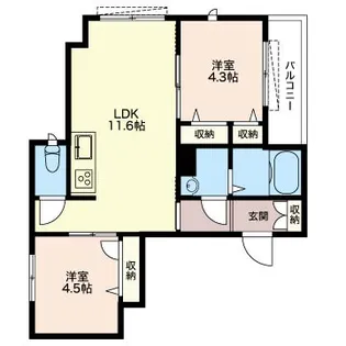 ロスピノス早宮【2階】の間取り