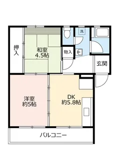 UR桂木【5階】の間取り