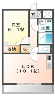 ルペルティア植田【2階】の間取り