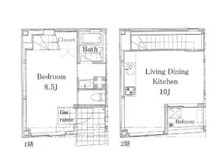 仁生堂B【1階】の間取り