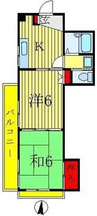 五反野ハイツ【2階】の間取り