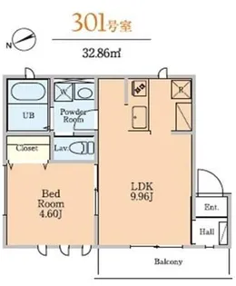 プロヴァンス高田馬場【3階】の間取り