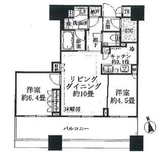 白金ザ・スカイ East【12階】の間取り