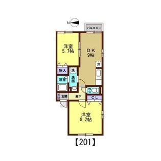 セジュール御経塚【2階】の間取り