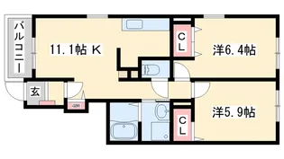 パイン グローブ【1階】の間取り