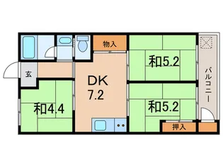 サンロイヤル霞ケ丘【1階】の間取り