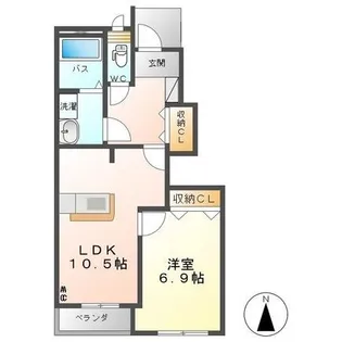 エクセラン・シャトー【1階】の間取り