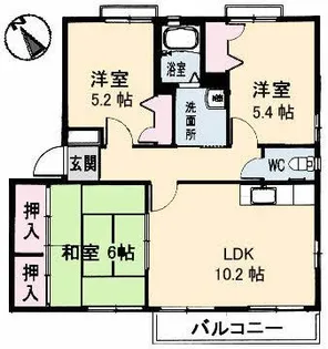 グリーンハイツ A棟【2階】の間取り