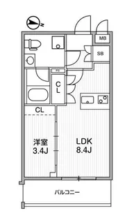 Weave Base -Oji Kamiya【5階】の間取り