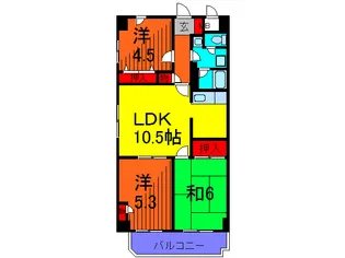 サンコーレジデンス【4階】の間取り