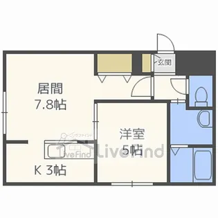 ラフレーズ学園前【2階】の間取り
