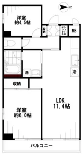 ジュウエル錦糸町【3階】の間取り