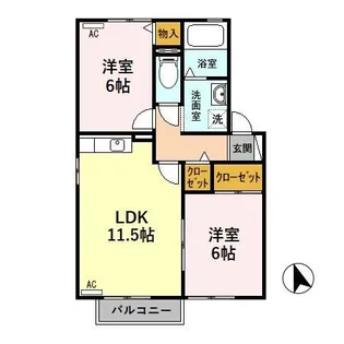 Arcadia MAKI B【2階】の間取り