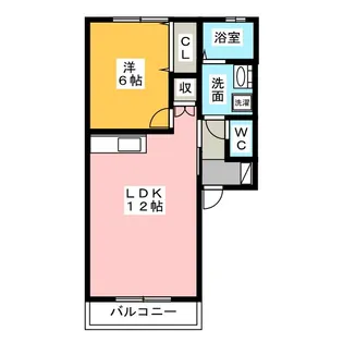 ハイツロータス【1階】の間取り