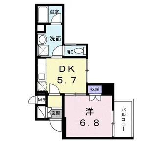 ペガソ21【8階】の間取り
