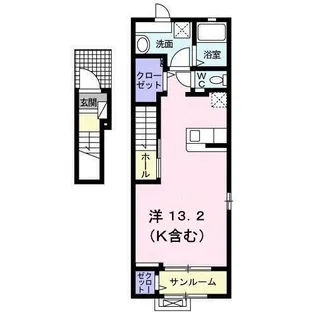 ベルフローラII【2階】の間取り