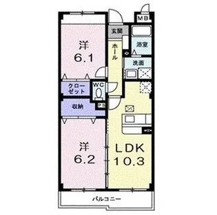 ディアコート【1階】の間取り