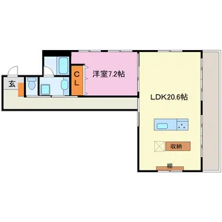 ソレイユ アサヒ【3階】の間取り