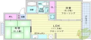 PARCROSETTE(伊在)5番館【2階】の間取り