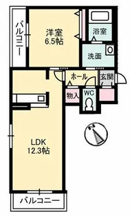 レフィナード平和通り【1階】の間取り