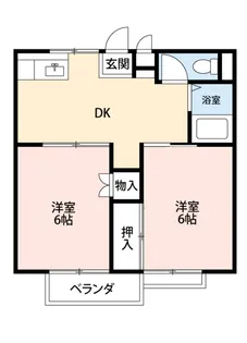 グリーンハイツA【1階】の間取り