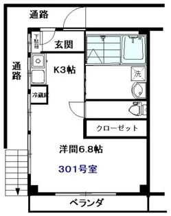 町屋7ビル【3階】の間取り