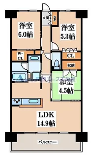 メイツブラン・ヴェリテ若江岩田【5階】の間取り