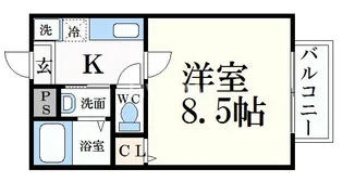 アークリード五条堀川【2階】の間取り